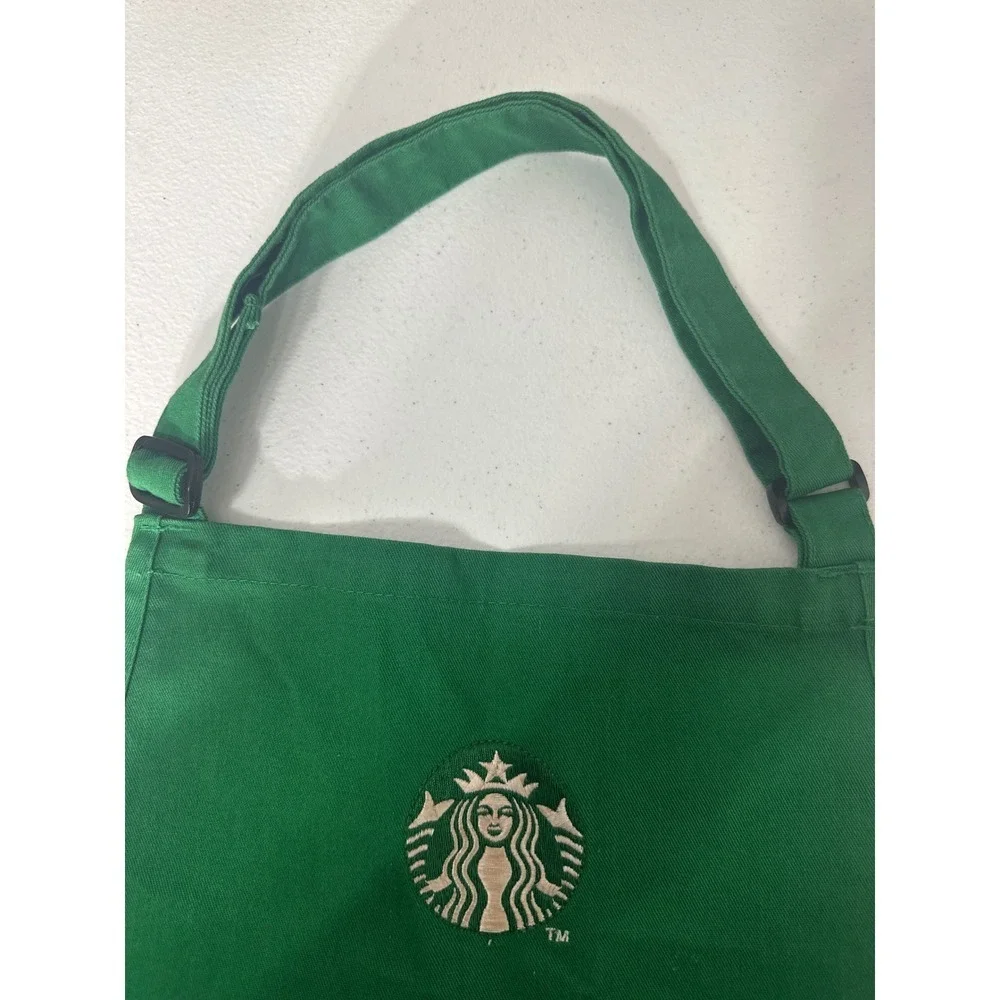 Starbucks Barista Apron Coffee Shop Uniform Embroidered Logo Pockets - Picture 10 of 10